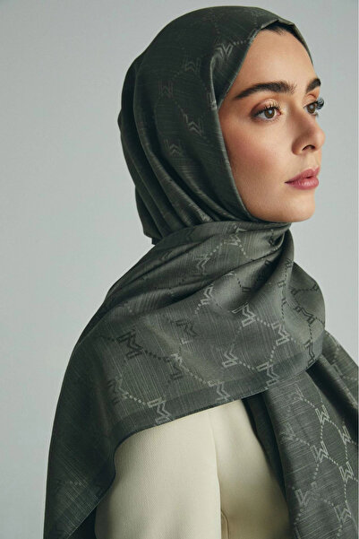 Maisa Neda Cotton Silk Shawl 70*190 cm - Khaki