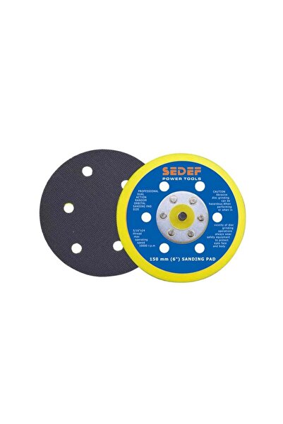 sedef power tools Ekzantrik Zımpara Polisaj Tabanı 150 mm Cırtlı 6 Dellikli A...