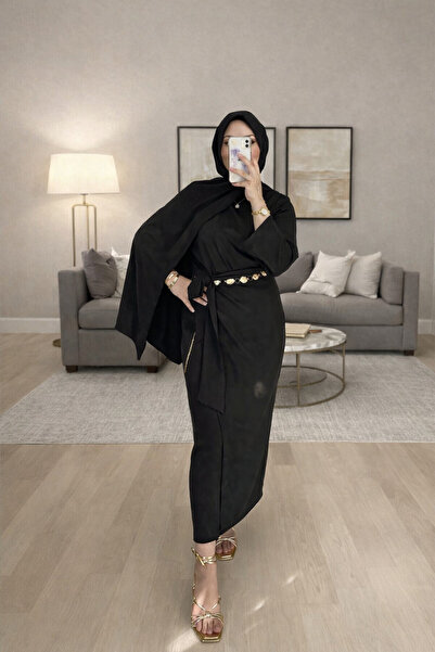 Avakado Black Linen Top and Bottom Two-Piece Set Blouse Skirt