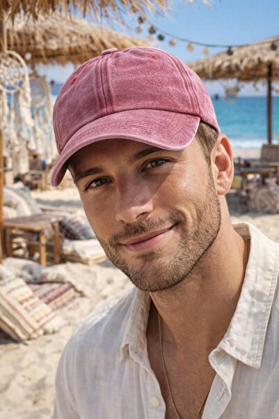 MARBERRY Șapcă reglabilă vintage burgundy pentru bărbați