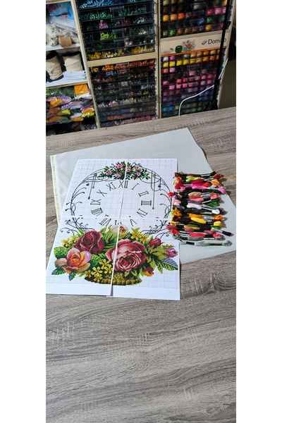 MODATU Kanaviçe saat pano işleme kiti