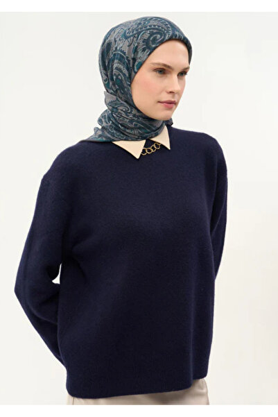 Silk Home Φουλάρι Βισκόζης Βελόρα Τέσσερις Εποχές Μοτίβο Έτρο Πράσινο Πετρέλα...