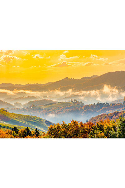 VIODESIGN Fototapet peisaje, autoadeziv, Apus Toamna , multicolor,120x200 cm ...