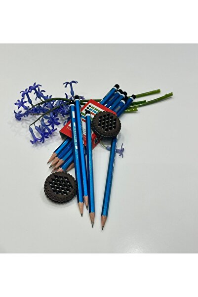 FB Cup Faber-Castell Pencil Set & Micro Eraser with Nero Biscuit Design - 12 ...