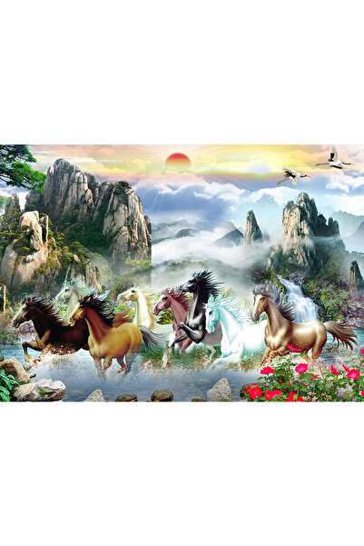 VIODESIGN Fototapet peisaje, autoadeziv, Caii Salbatici , multicolor,80x120 c...