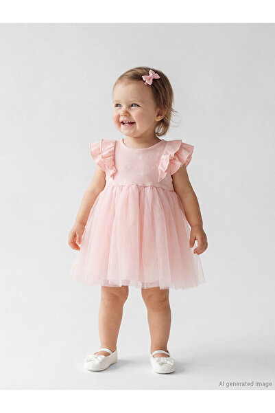 LC Waikiki Nevavm Farkıyla Baby Girl Ruffle Detailed Tutu Dress
