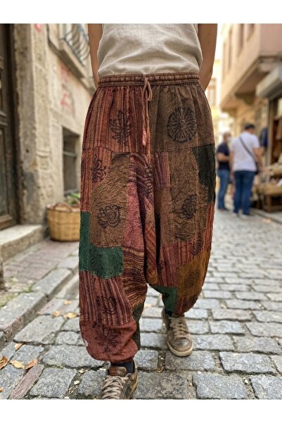AYASOFYA OTANTIK Unisex Nepal Brown Burgundy Ethnic Authentic Loose Bohemian ...
