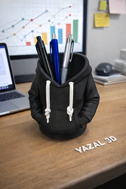 YAZAL3D Διακοσμητική θήκη για στυλό σε σχήμα φούτερ, Οργανωτής γραφείου με τρ...