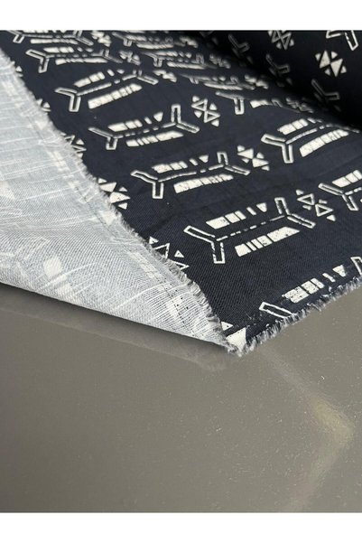 Kumaş sever Premium Ethnic Mudcloth Patterned Raw Linen Fabric Series - 3 Color Options Bohemian & Geometric Clothing