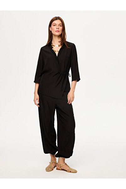 Faik Sönmez Beli Bağcık Detaylı 3/4 Kol Gömlek S26GML009