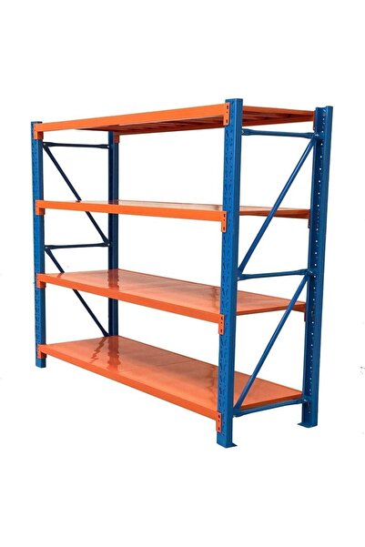 I Best FZE 300kg Heavy Duty 4 Layer Warehouse Garage Storage Shelving Blue & ...