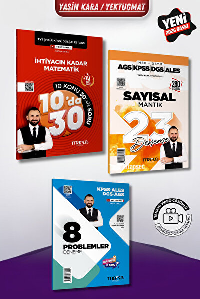 Marka Yayınları TYT MSÜ KPSS AGS İhtiyacın Kadar Matematik 10'da 30 Soru Yasi...