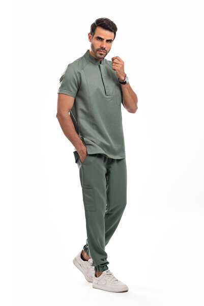 ivory uniform Half Colar Scrub Male