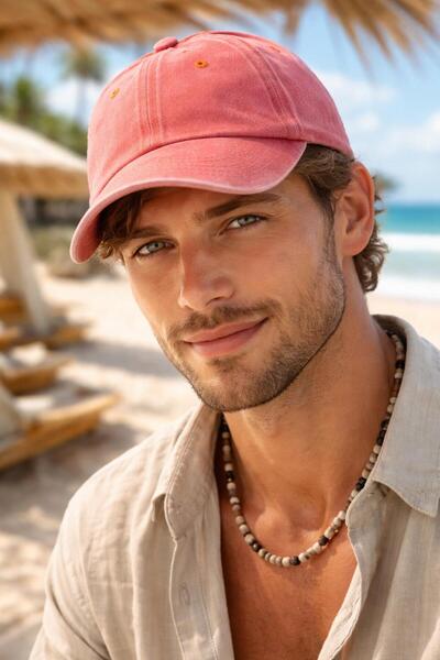 MARBERRY Șapcă roșie vintage, ajustabilă, pentru bărbați