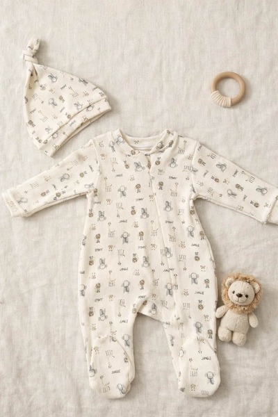 The Nest Kids Beige Safari Nest Patikli Set