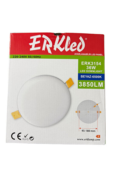 KONDEL AYDINLATMA ERKLED 36W Ayarlanabilir LED Panel Spot Beyaz Işık 6500K 38...