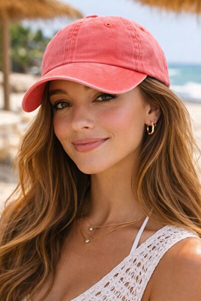 MARBERRY Red Vintage Vintage Adjustable Cap Women's Hat