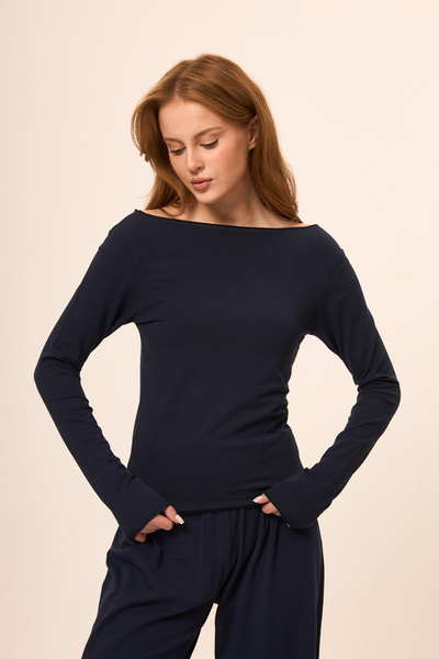 Zoor Ultra Soft Combed Modal Boat Neck Blouse