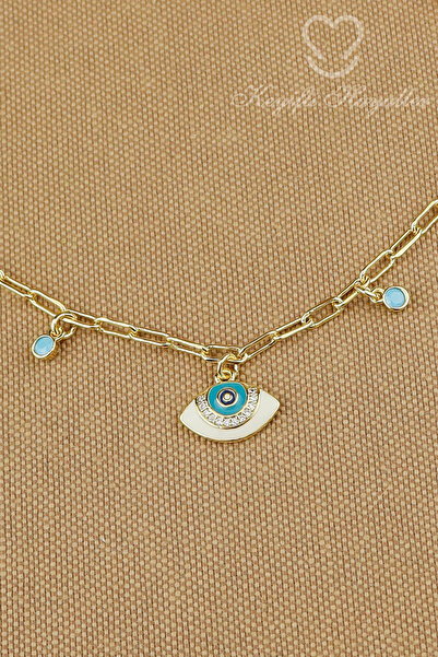 Keyifli Hayaller YSX Marka Nazar Göz Charmlı Zincir Bileklik Modern Gold Vip ...