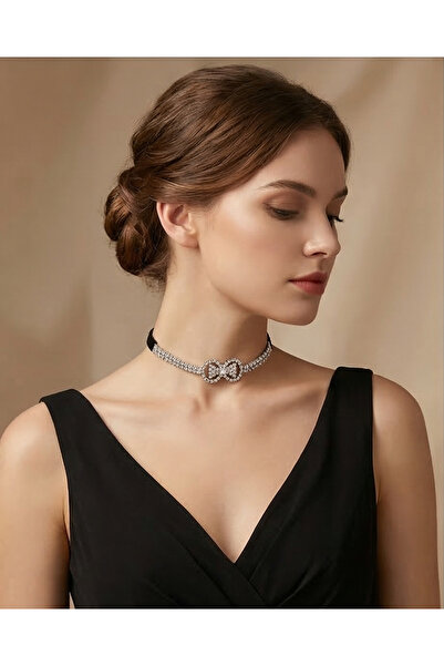 HOSBUTIK Choker Necklace with Stone
