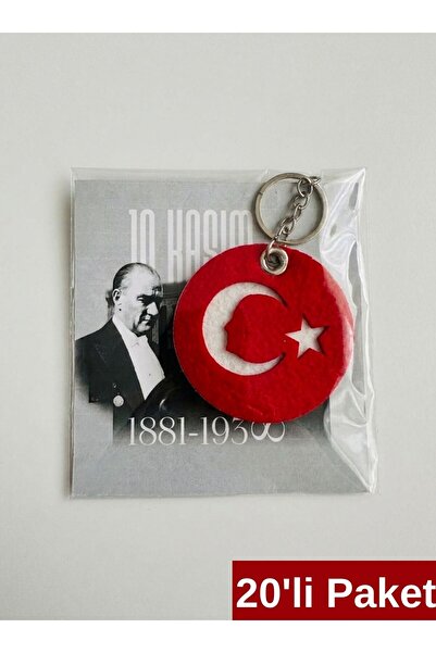 Keçebahçesi Kayseri سلسلة مفاتيح من اللباد بتصميم أتاتورك، 10 نوفمبر، عبوة تح...