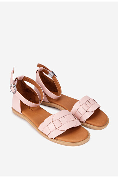 Dasha Sandale dama roz pudra din piele naturala