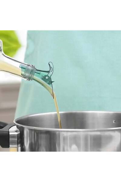 EkoAlışverişDünyam أداة طرف الزجاجة وسدادة وعاء الزيت 2 قطعة