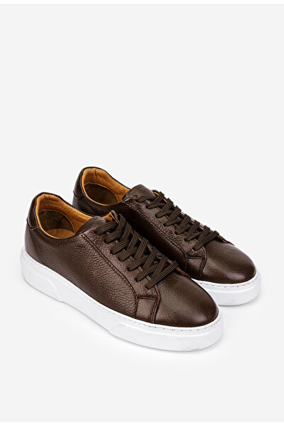Dasha Men's shoes made of brown textured leather