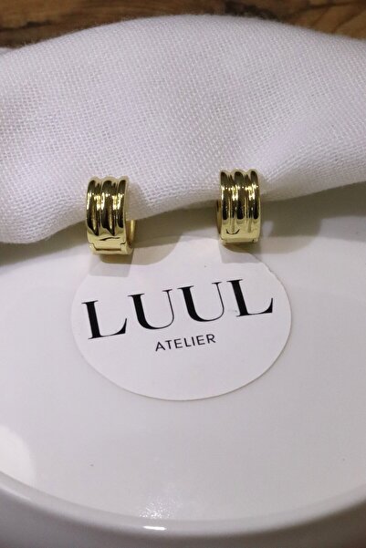 LUUL ATELIER XUPING Alya Üçlü 14K Gold Halka Çelik Küpe