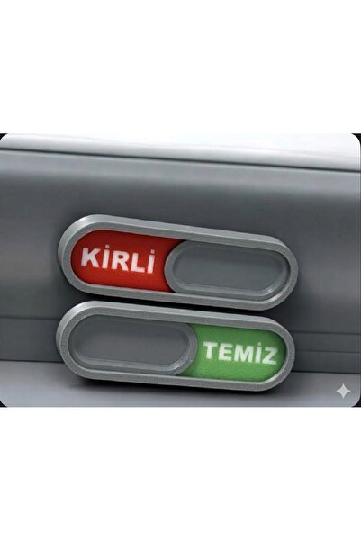 Bulaşık makinesi kirli temiz etiketi 1 ADET SİYAH