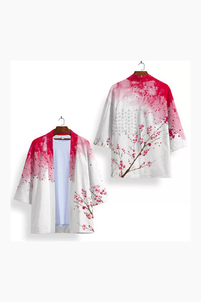 Giraffe Kimono Japon Samurai Anime Dijital Baskı İnce Yazlık Tek beden