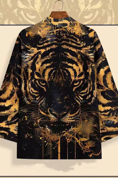 Giraffe Kimono Japanese Samurai Anime Digital Print Thin Summer One Size