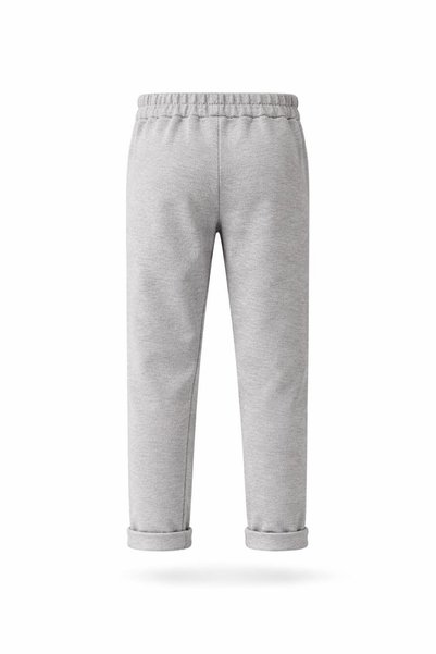 gold ılgaz tekstil For Special Occasions, Gray Boys' Diagonal Pique Fabric Jogger Pants with Side Pockets, Ages 5-16