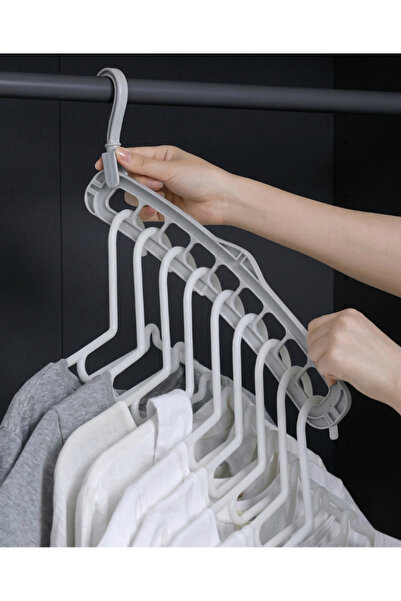 GUCSO Suport pentru haine multiplu, Organizator cu 9 umerașe, Suport practic ...