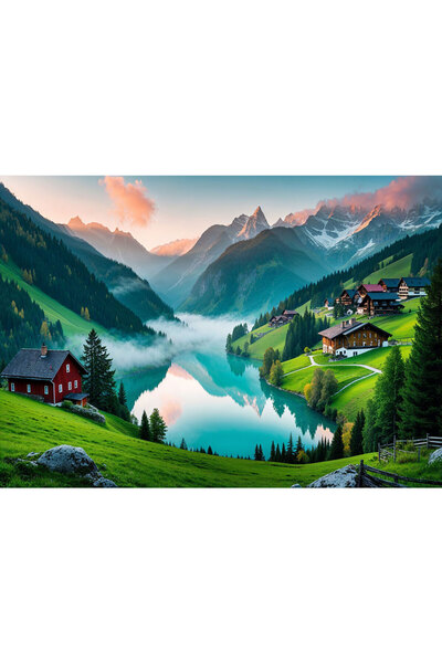 VIODESIGN Landscape photo wallpaper, self-adhesive, Mountain, multicolor, 80x...