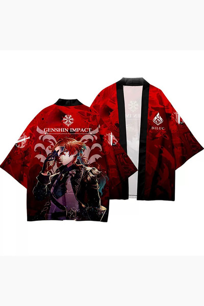 Giraffe Kimono Japanese Samurai Anime Digital Print Thin Summer One Size