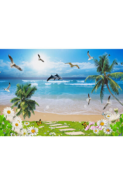 VIODESIGN Fototapet peisaje, autoadeziv, Plaja , multicolor,80x120 cm PE105
