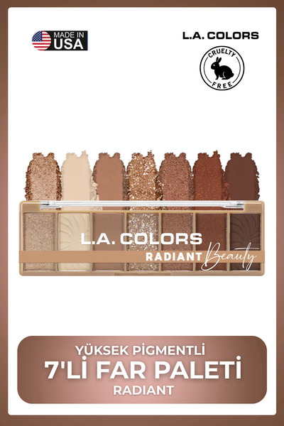 L.A Colors 7 Color Palette -Yüksek Pigmentli 7'li Far Paleti #CES497 Radiant