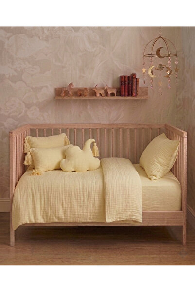 Bebek & Çocuk Müslin Nevresim Takımı ve Bulut Yastıklı Set