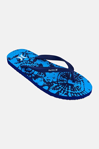 Hurley Men Brand Logo Slip On Slippers, Blue