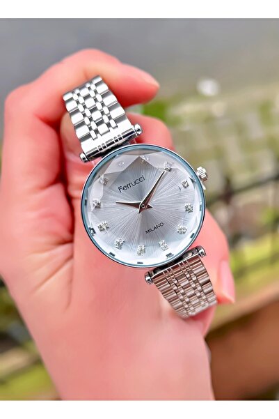 Ferrucci Women's Wristwatch New Model Steel Band Cut Glass Waterproof 2-Year ...