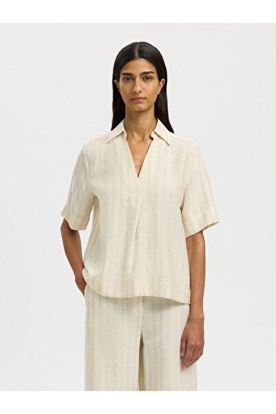 SELECTED Bluse mit 2/4 Ärmeln Viskosemix