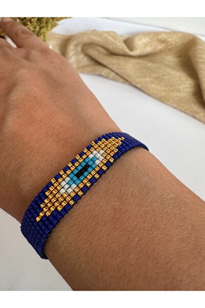 EL YAPIMI Nazar Beaded Miyuki Woven Bracelet
