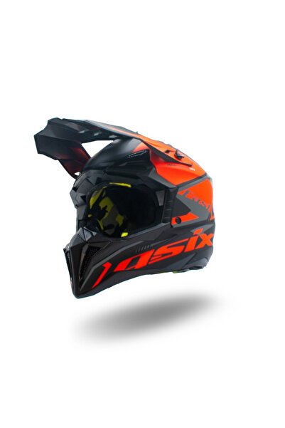 Asix Casca motocross/atv 189, culoare negru/portocaliu, marime L