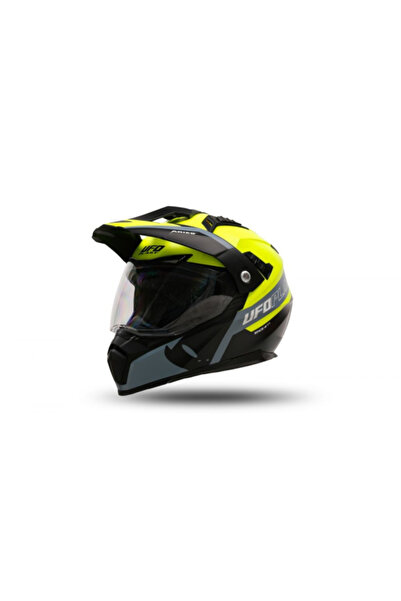 UFO Casca enduro/ATV Aries, culoare negru/galben, marimea M