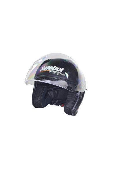 ROY Casca moto semi-integrala adulti, Safebet HF-227, culoare negru mat, mari...