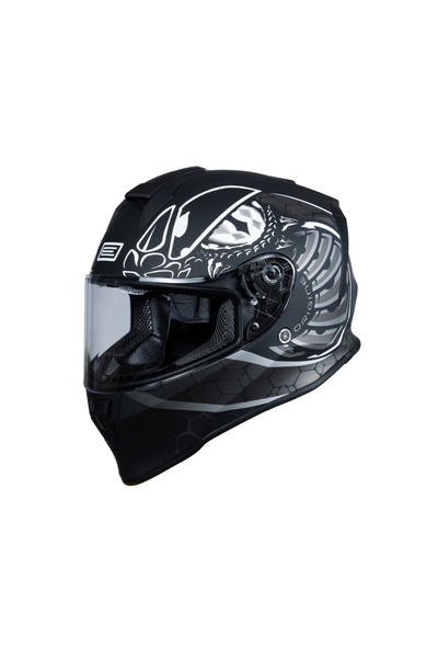 Origine Casca moto Dinamo Fighter, culoare fluo titaniu/negru mat, marime XL