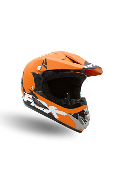 XTR Casca motocross/atv copii 125, culoare portocaliu/negru, marime YM(53-54)