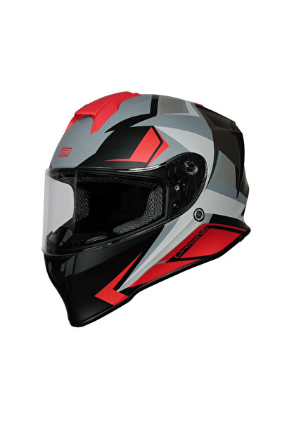 Origine Casca moto integrala, Dinamo Faster, culoare negru/rosu mat, marime M