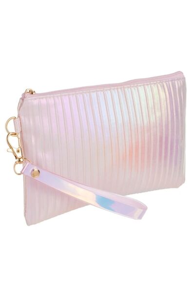 OEM Metallic Holographic Handbag Wallet for Women 19x12cm